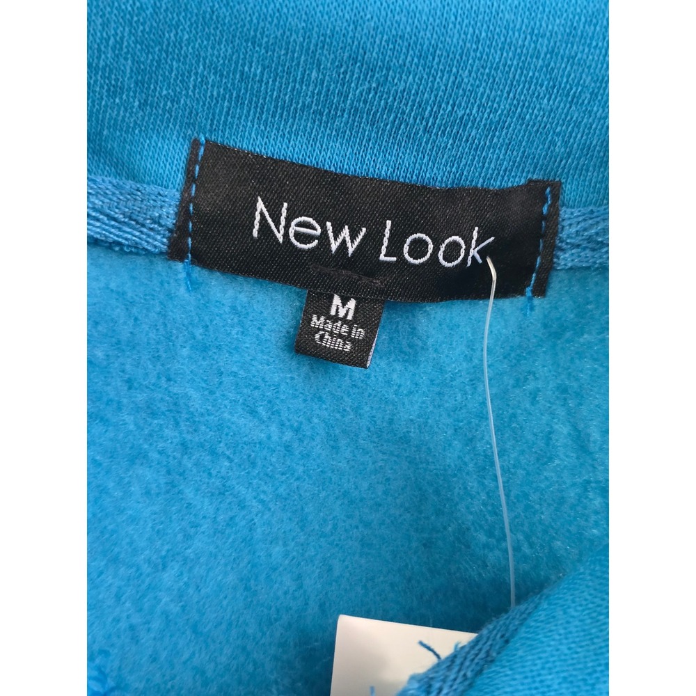 New Look Brooklyn Sport Team Varsity Bomber Jacket Teal Blue White Size M - Picture 13 of 16